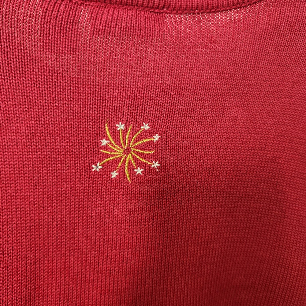 Croft & Barrow Lrg 4th of July Embroidered Button Cardigan‎ Vintage Patriotic - Picture 4 of 13